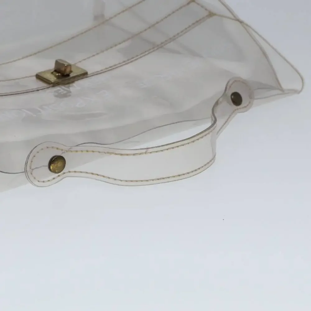 HERMES Vinyl Kelly Hand Bag Vinyl Clear Auth 79847 - Picture 7 of 16